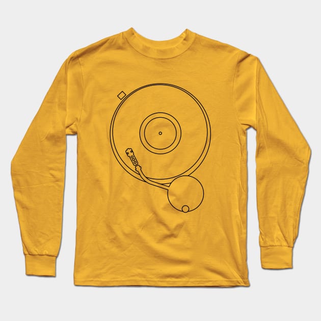 minimalist turntable record player Long Sleeve T-Shirt by callingtomorrow